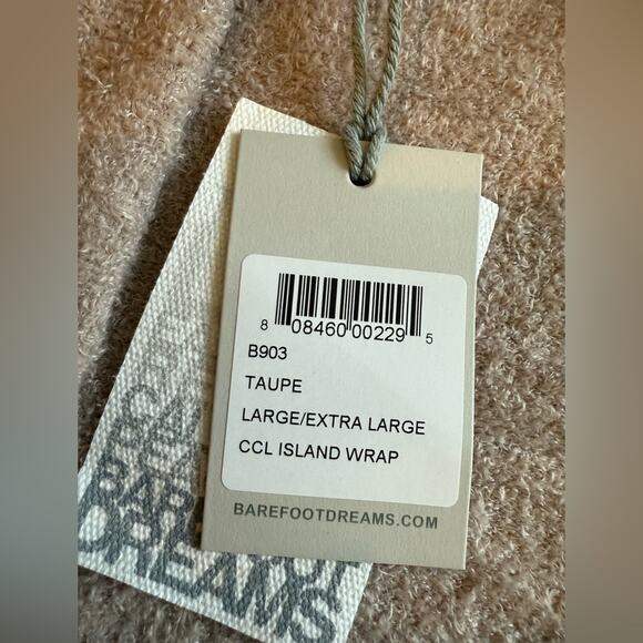 NWT Barefoot Dreams CozyChic Lite Island Wrap Cardigan Size Large / XL Taupe - Picture 5 of 10